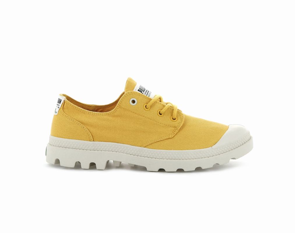 Palladium Pampa Ox Organic Men's Shoes Yellow (FLVM49358)